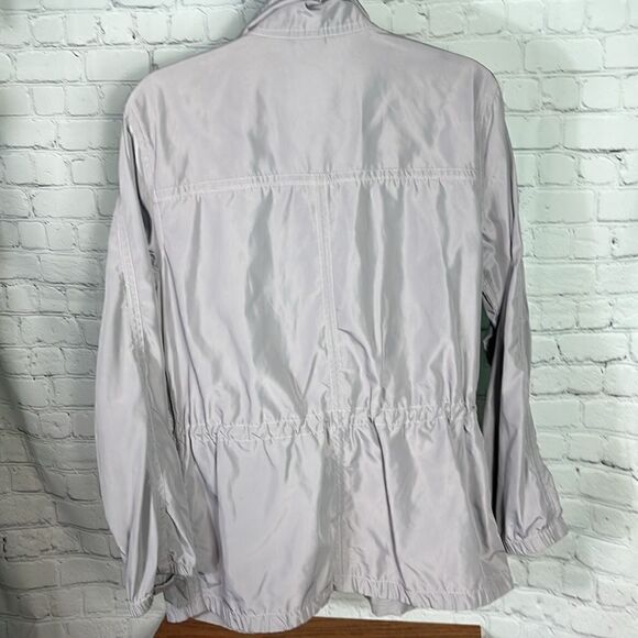 Chico’s Size 1 or Medium Gray Windbreaker Adjustable Waist - Picture 7 of 7